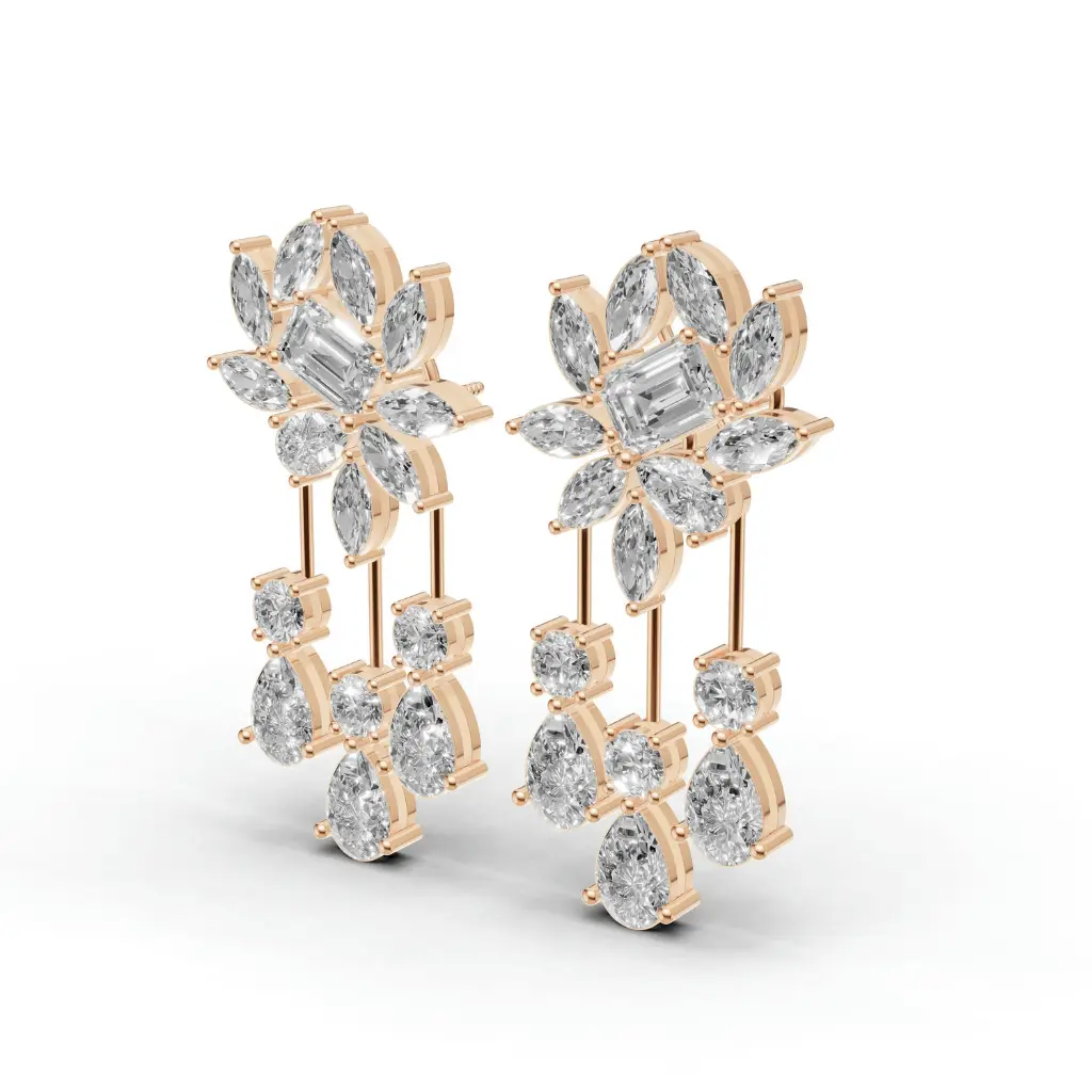 Neria diamond drop earring .webp