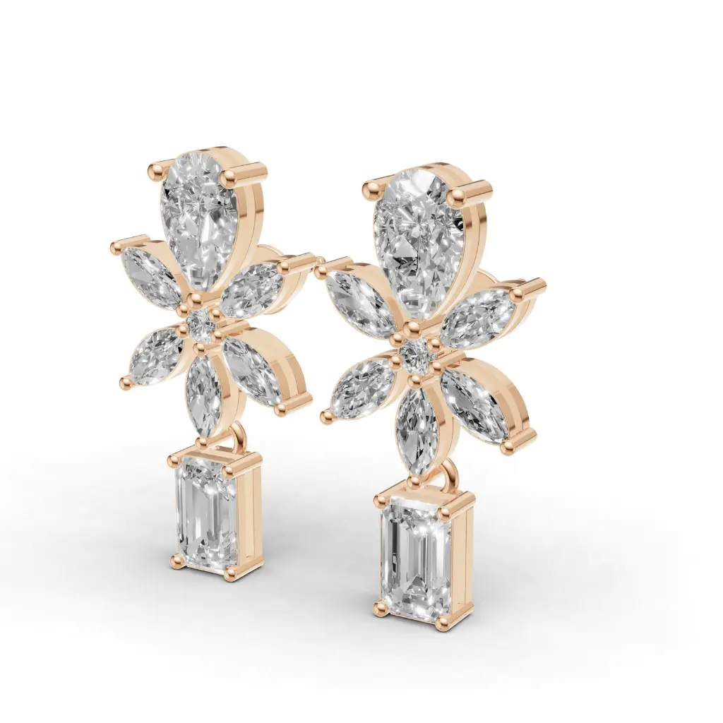 Posie emerald drop earring .webp