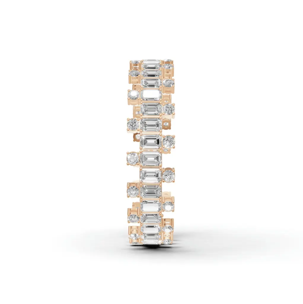 Emerald jigsaw diamond bracelet .webp