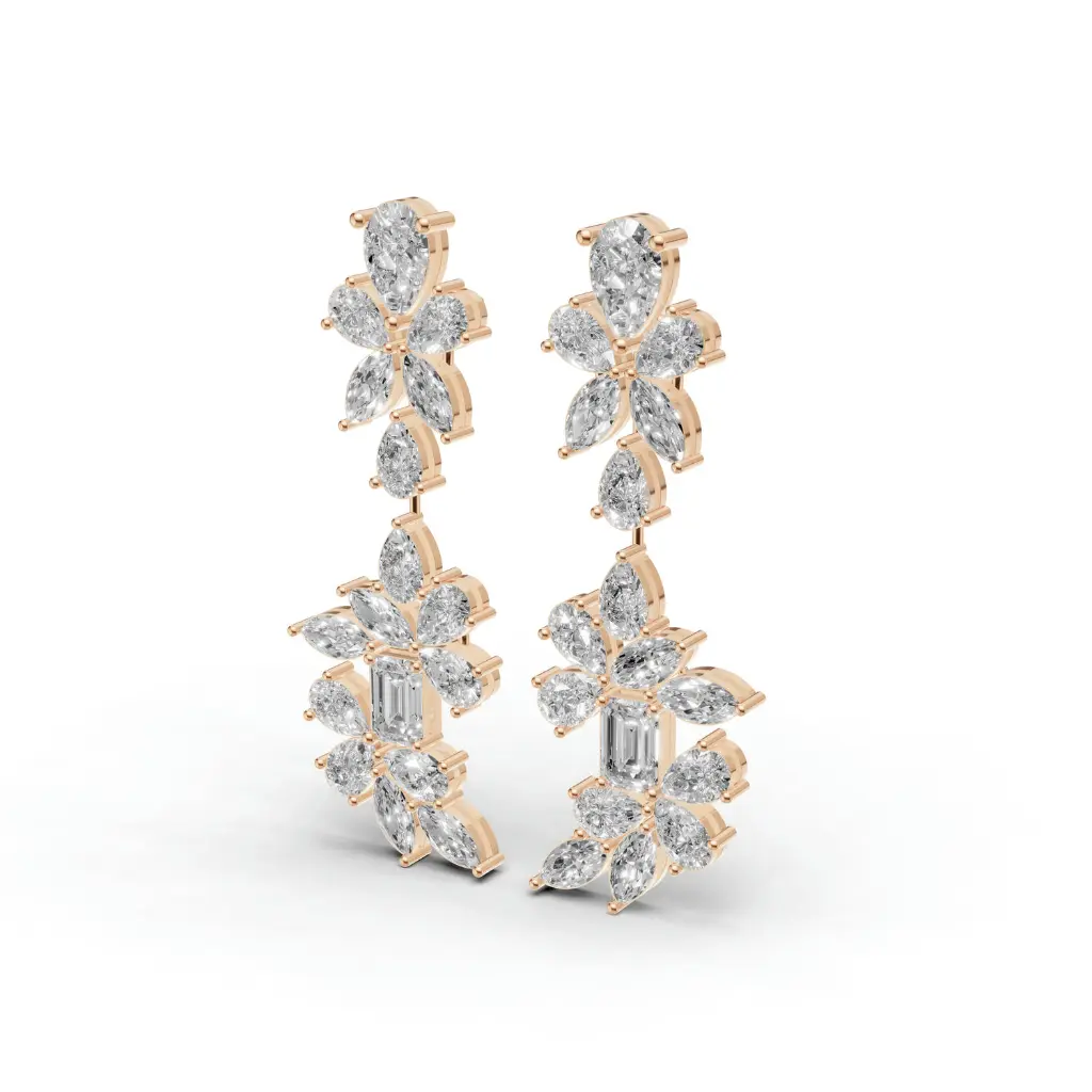Dangy arc diamond earring .webp