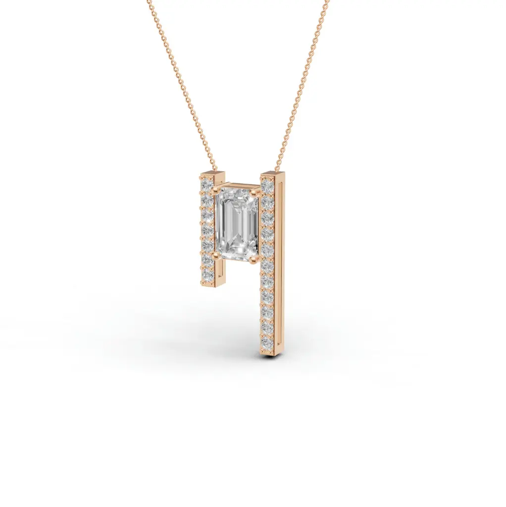 Zale emerald diamond pendant .webp