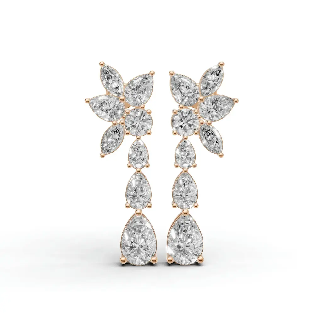 Clara dangle diamond earring