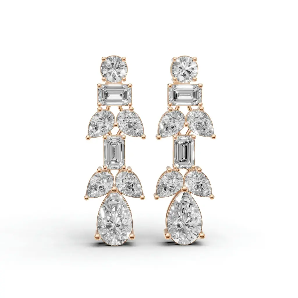 Rumi diamond drop earring