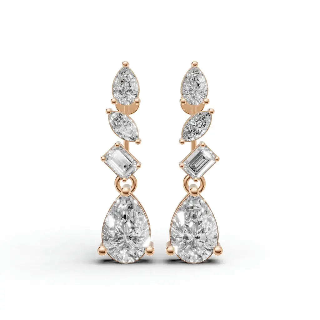 Inara teardrop diamond earring