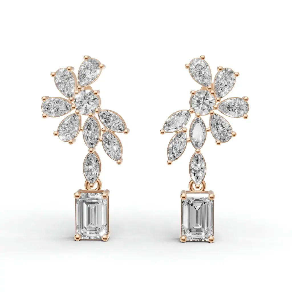 Florayne Emedrop diamond earring