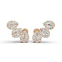 Tiara halo diamond studs