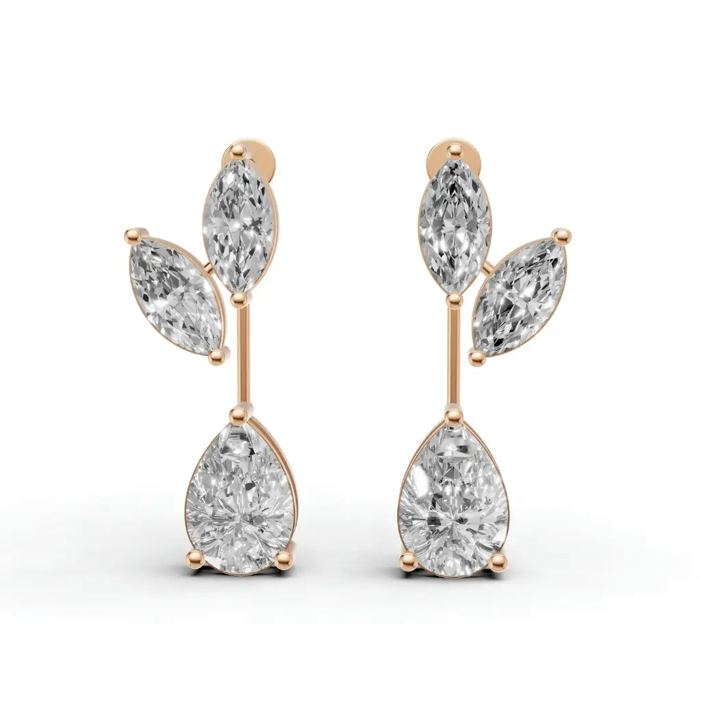 Shea drop diamond earring