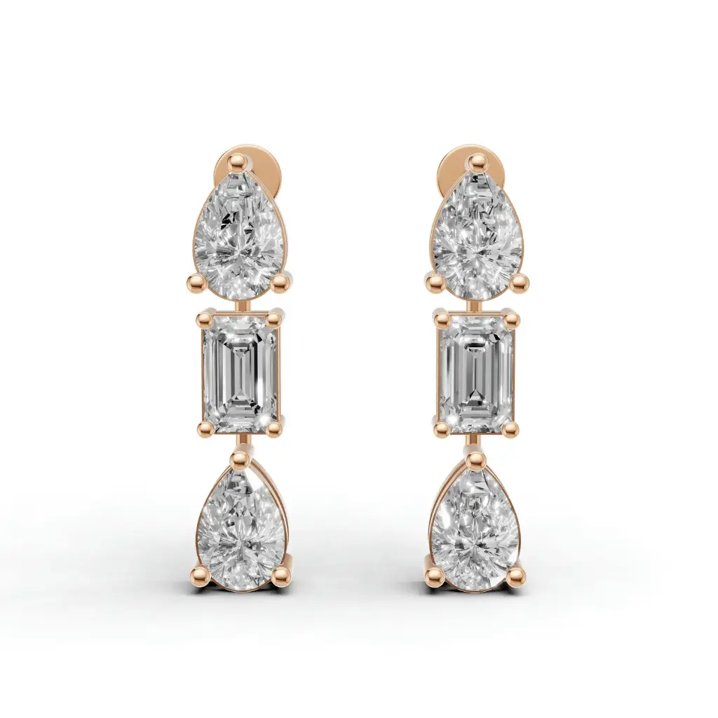 Eli emerald drop earring