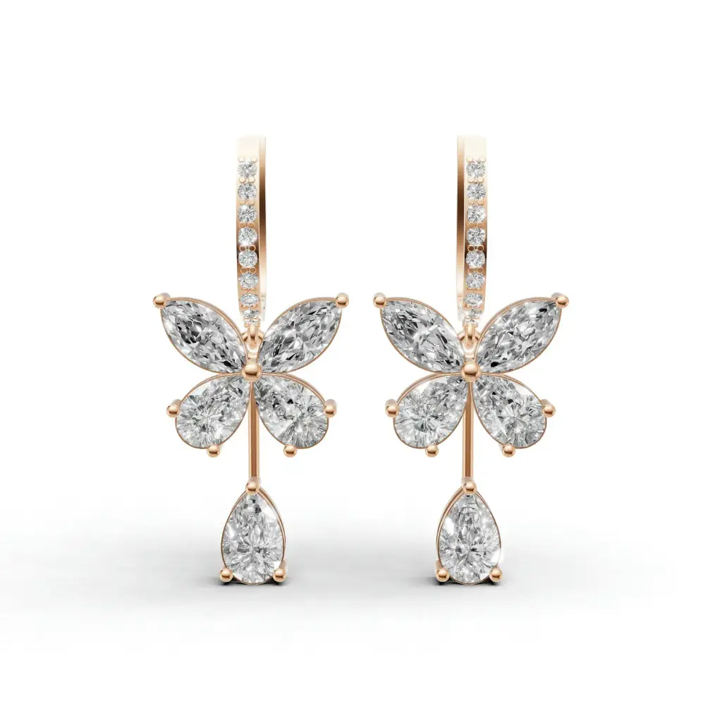 Petalej diamond hoops