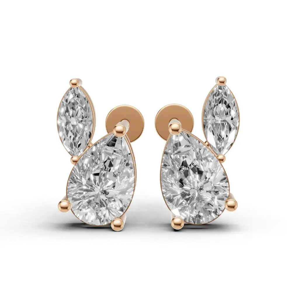 Timeless Teardrop diamond earring