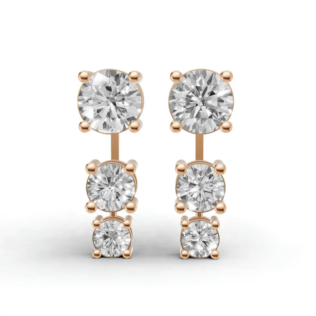 Haloire diamond drop earring