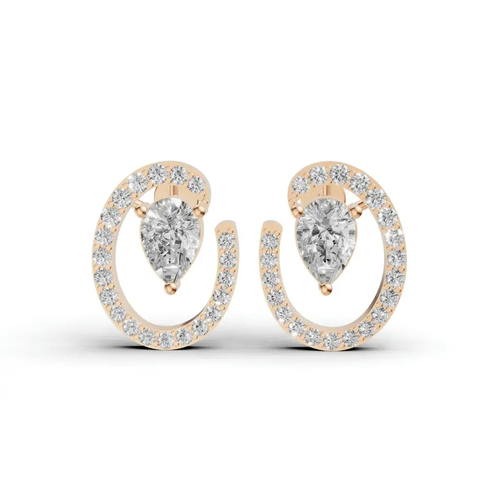 Luna inverse diamond studs