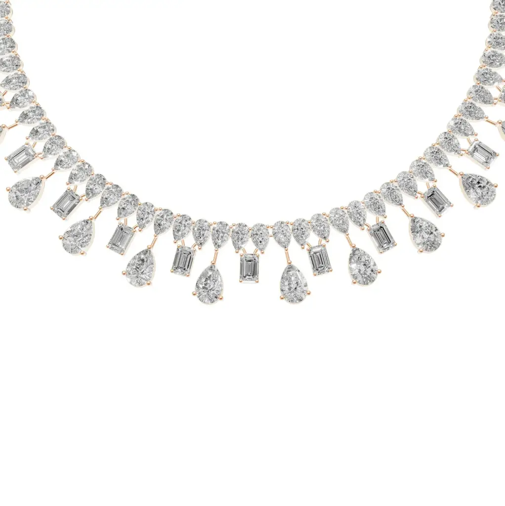 Cisel round desgner diamond necklace