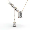 A-line emerald tansel pendant