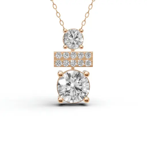 [14R599] Lirael diamond pendant (14KT, Rose)