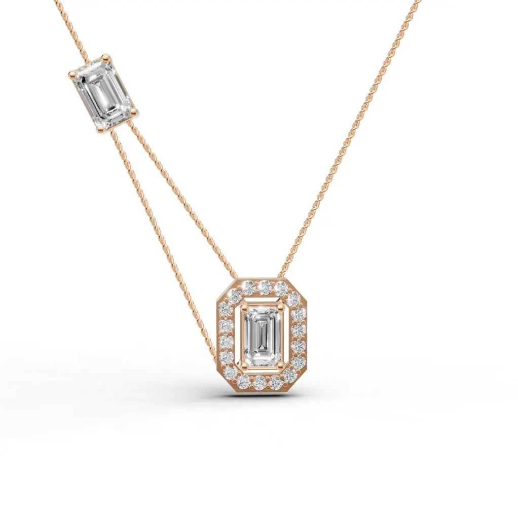 Auric strand diamond pendant