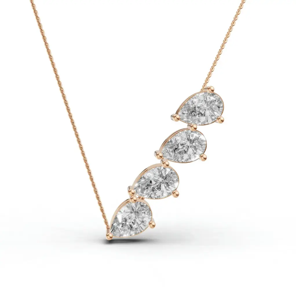 V cossete diamond pendant