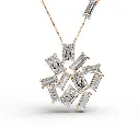 Radiant frost diamond pendant