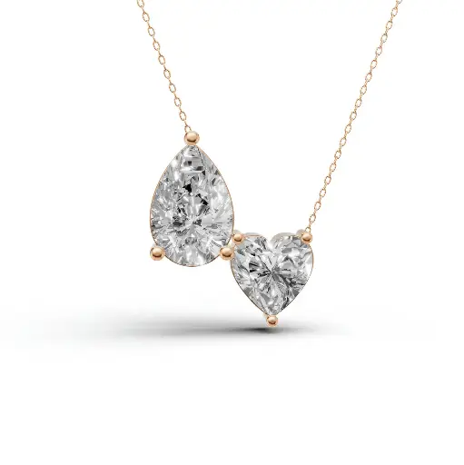 [14R671] Cordelia tales diamond pendant (14KT, Rose)