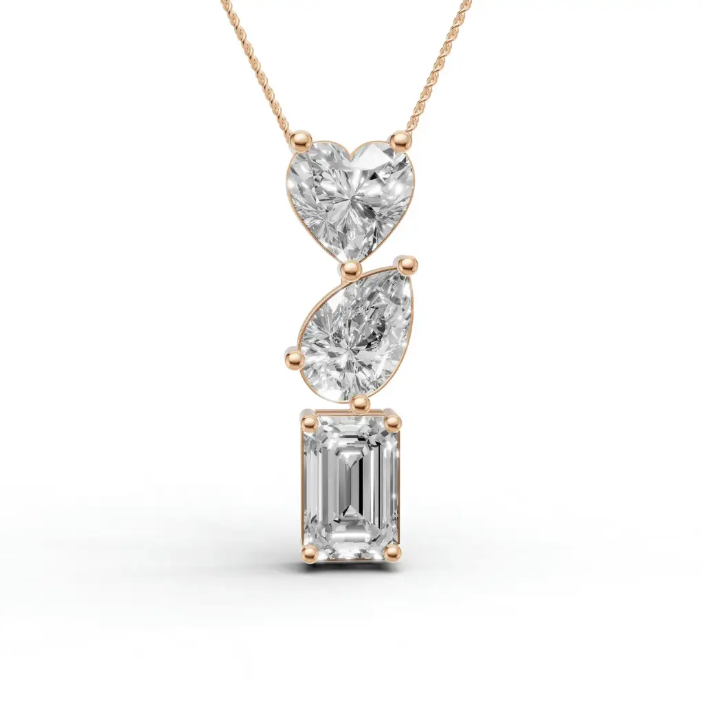 Marie heartline diamond pendant