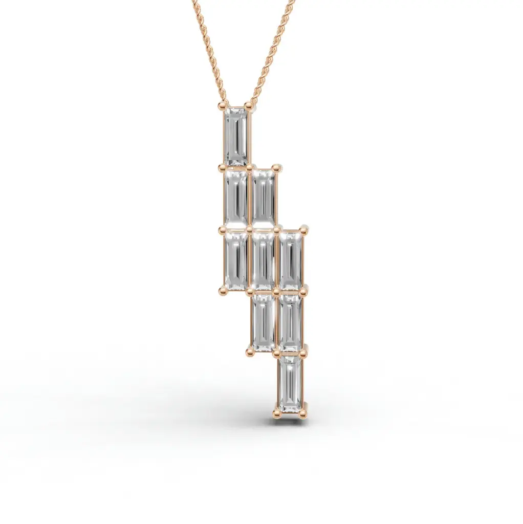 Sparkling baori diamond pendant