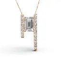 Zale emerald diamond pendant