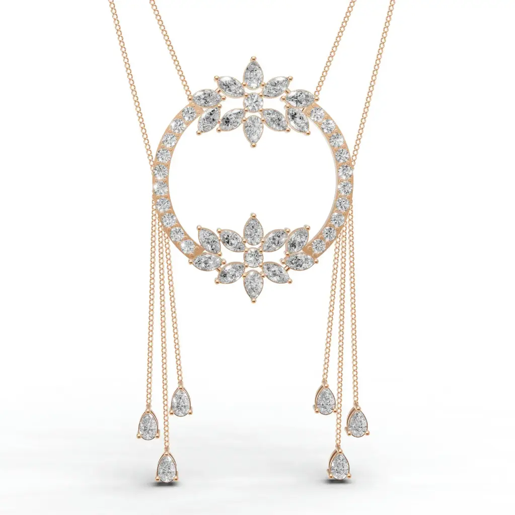 Winged Raphaella diamond pendant