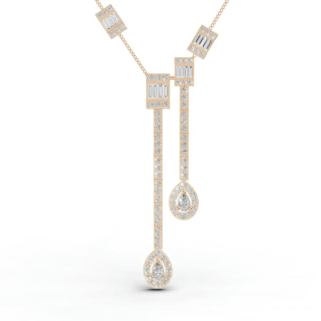 Radiant Mariella diamond pendant